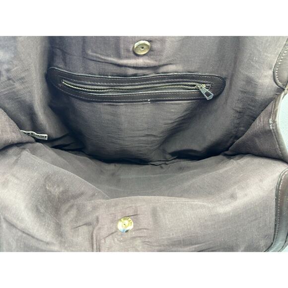 33 East Vintage Brown Suede Leather Purse Handbag Bag Foldover - Picture 6 of 8